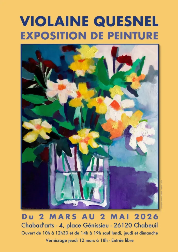 affiche a3 chabad'arts violaine quesnel 20256 bouquet