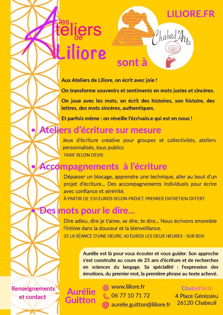 Les Ateliers d'écriture des Ateliers de LIliore